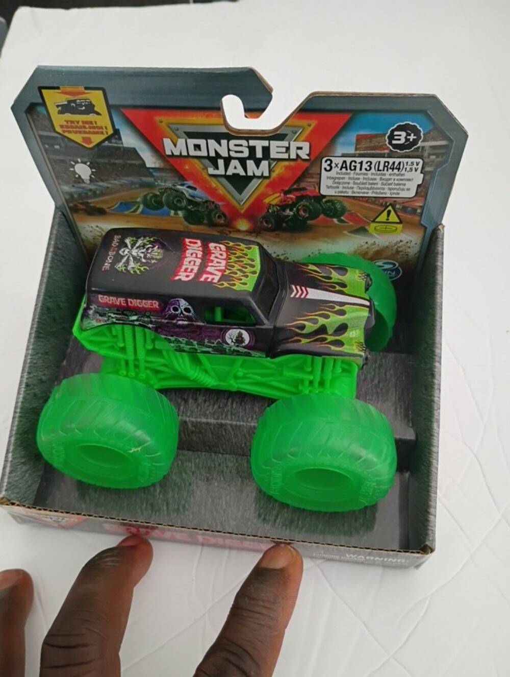 Monster Jam Grave Digger Kids Monster Truck - Black & Neon Green